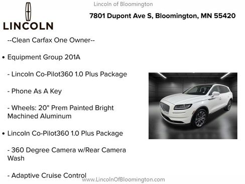 Certified 2022 Lincoln Nautilus Reserve w/ Equipment Group 201A image 6