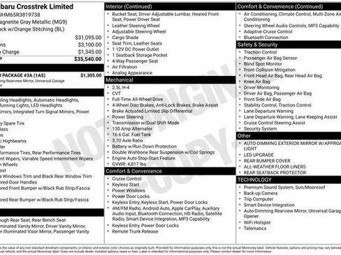 Used 2024 Subaru Crosstrek 2.5i Limited w/ Popular Package #3A AWD/4WD image 15