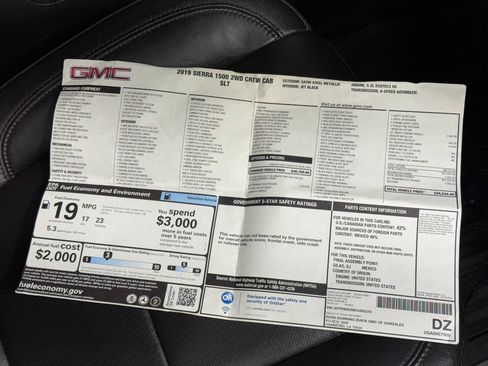 Used 2019 GMC Sierra 1500 SLT w/ SLT Premium Plus Package RWD image 90