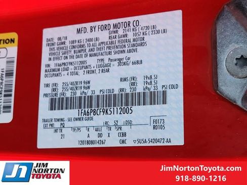 Used 2019 Ford Mustang GT w/ Black Accent Package image 33