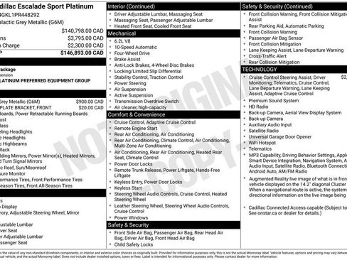 Certified 2023 Cadillac Escalade Sport Platinum AWD/4WD image 45