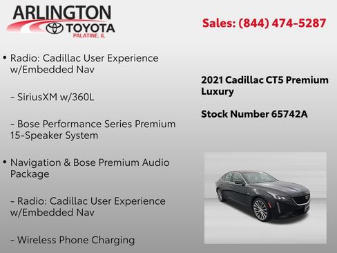 Used 2021 Cadillac CT5 Premium Luxury AWD/4WD image 2