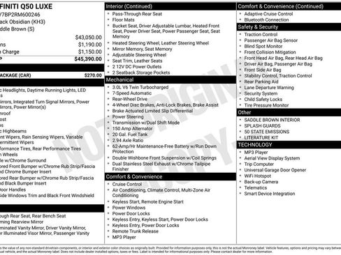 Used 2024 INFINITI Q50 Luxe w/ Cargo Package image 30