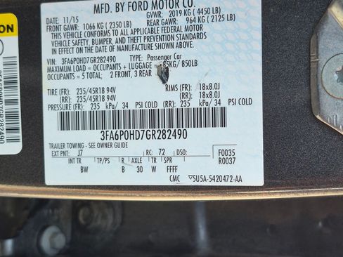 Used 2016 Ford Fusion SE w/ Equipment Group 202A FWD image 31