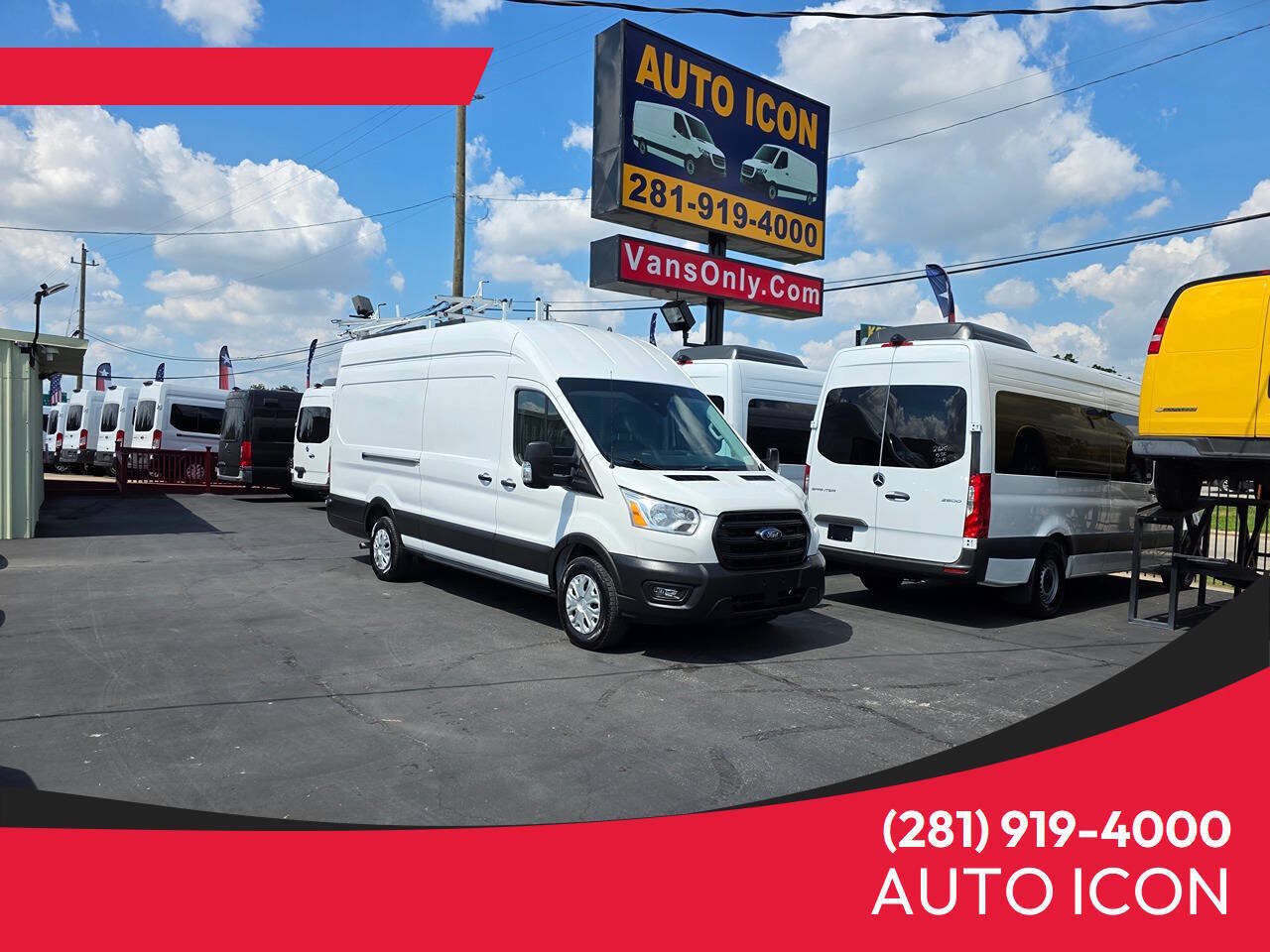 Used 2021 Ford Transit 350 148 High Roof Extended w/ Exterior Upgrade Package RWD image 1