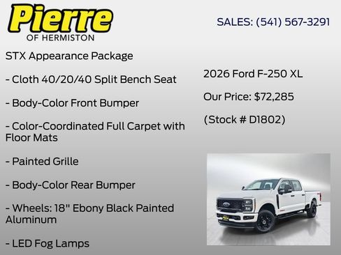 New 2026 Ford F250 XL w/ STX Appearance Package AWD/4WD image 6
