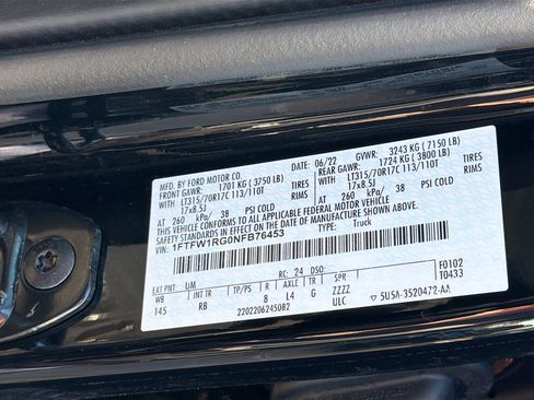 Used 2022 Ford F150 Raptor w/ Equipment Group 801A High image 43