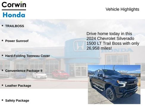 Used 2024 Chevrolet Silverado 1500 LT Trail Boss w/ Convenience Package II image 7