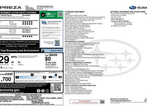 New 2026 Subaru Impreza RS AWD/4WD image 11