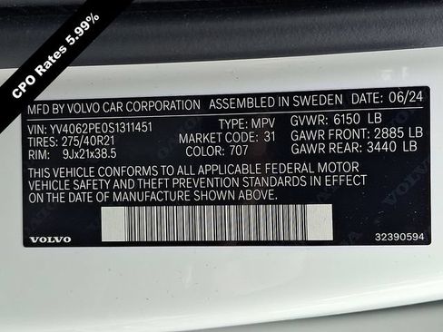 Certified 2025 Volvo XC90 B6 Plus w/ Protection Package Premier AWD/4WD image 29