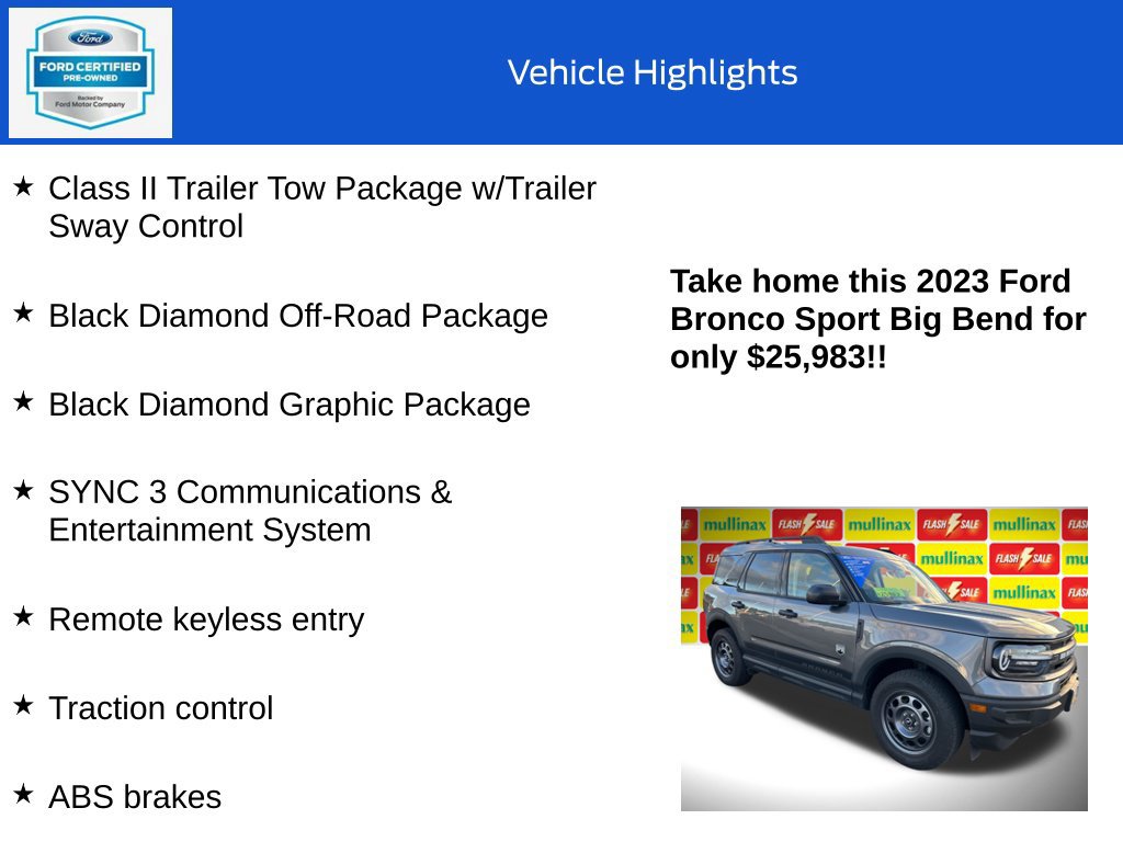 Certified 2023 Ford Bronco Sport Big Bend AWD/4WD image 18