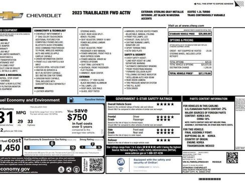 Used 2023 Chevrolet TrailBlazer ACTIV image 3