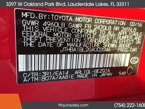Used 2016 Lexus GS 200t RWD image 81