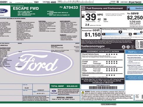 Used 2023 Ford Escape ST-Line w/ Equipment Group 301A FWD image 2