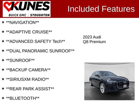 Used 2023 Audi Q8 Premium w/ Convenience Package AWD/4WD image 2