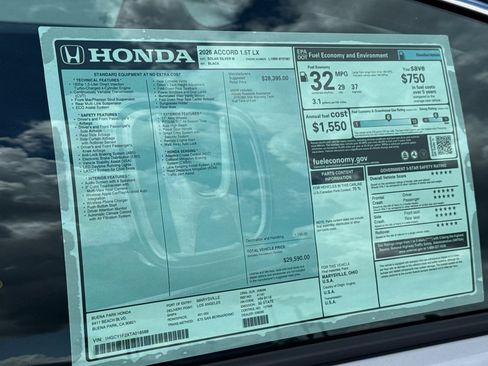 New 2026 Honda Accord LX image 31