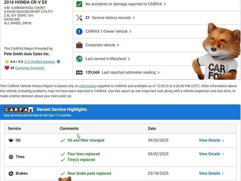 Used 2016 Honda CR-V EX image 3