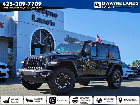 Used 2023 Jeep Wrangler Unlimited Rubicon 4xe w/ Cold Weather Group AWD/4WD image 1