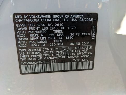 Certified 2022 Volkswagen Atlas SE image 33