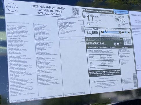 New 2026 Nissan Armada Platinum Reserve AWD/4WD image 2