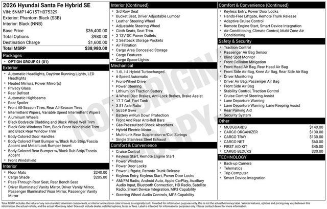 Certified 2026 Hyundai Santa Fe SE FWD image 31