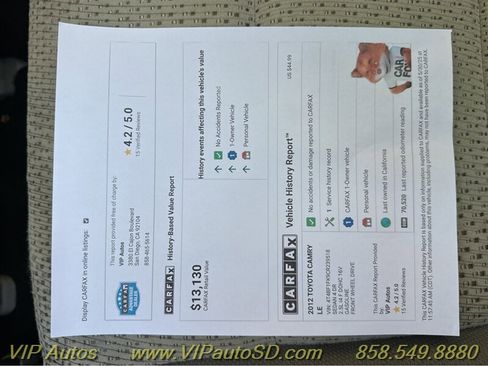 Used 2012 Toyota Camry LE image 38