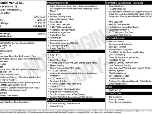 Used 2022 Hyundai Venue SEL w/ Cargo Package image 6