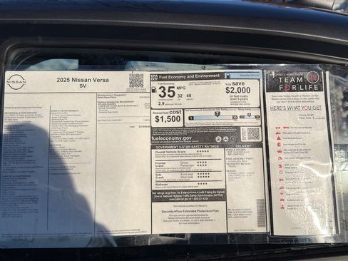 New 2025 Nissan Versa SV w/ Trunk Package image 12