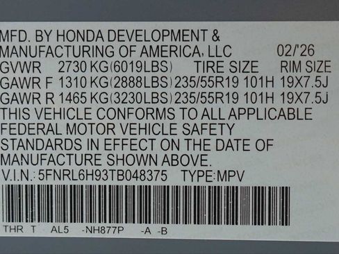 Certified 2026 Honda Odyssey Elite image 30