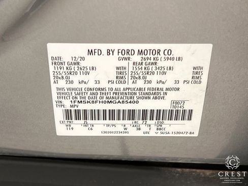Used 2021 Ford Explorer Limited w/ Equipment Group 301A AWD/4WD image 33