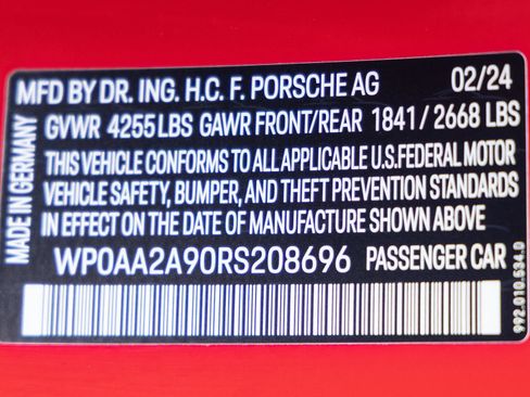 Certified 2024 Porsche 911 Carrera T RWD image 35