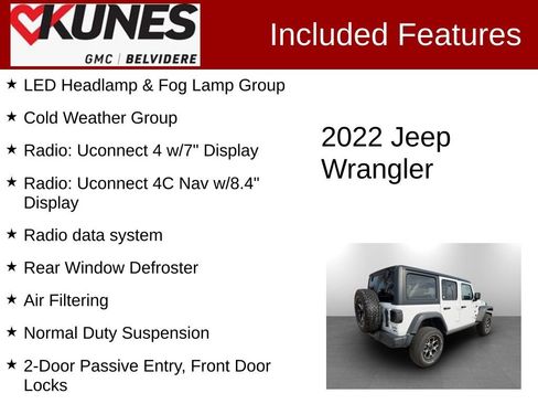 Used 2022 Jeep Wrangler Unlimited Sport AWD/4WD image 2