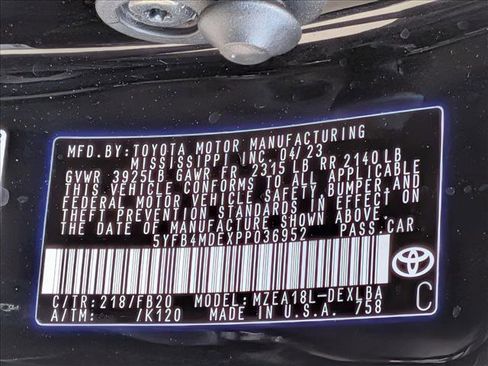 Used 2023 Toyota Corolla LE w/ LE Convenience Package FWD image 23