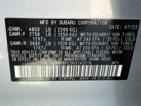 Certified 2024 Subaru Outback Premium AWD/4WD image 53