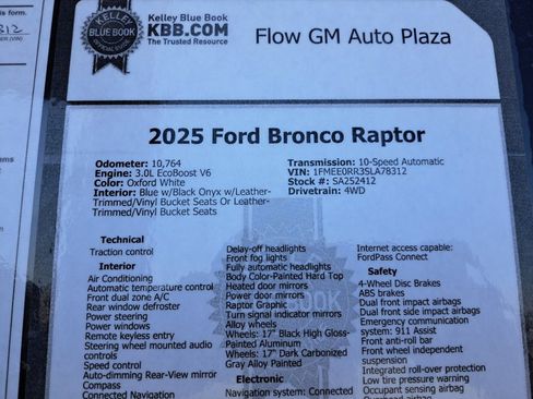 Used 2025 Ford Bronco Raptor AWD/4WD image 39