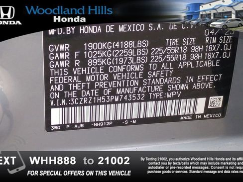 Certified 2023 Honda HR-V Sport image 26
