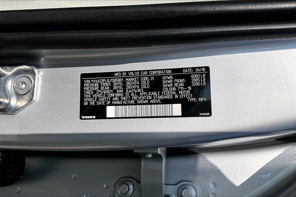 Used 2018 Volvo XC90 T6 Inscription w/ Convenience Package AWD/4WD image 47