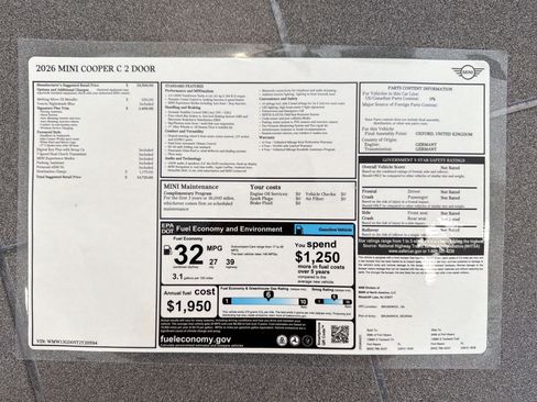 New 2026 MINI Cooper 2-Door Hardtop FWD image 34