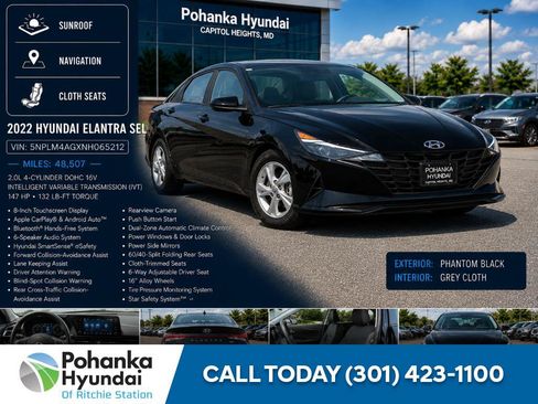 Certified 2022 Hyundai Elantra SEL FWD image 1