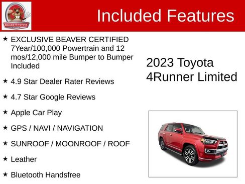 Used 2023 Toyota 4Runner Limited AWD/4WD image 4