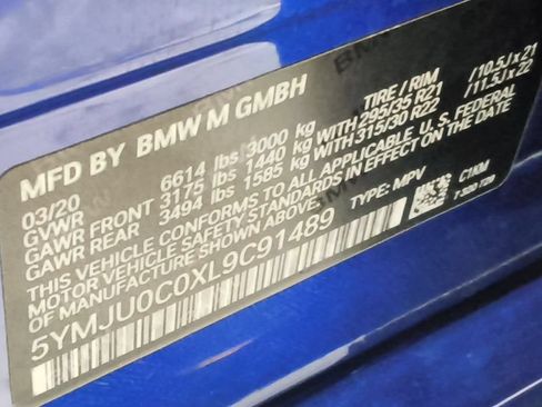 Used 2020 BMW X5 M Competition w/ Executive Package AWD/4WD image 12