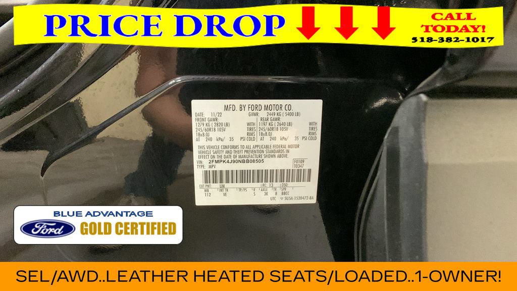 Certified 2022 Ford Edge SEL w/ Convenience Package AWD/4WD image 49