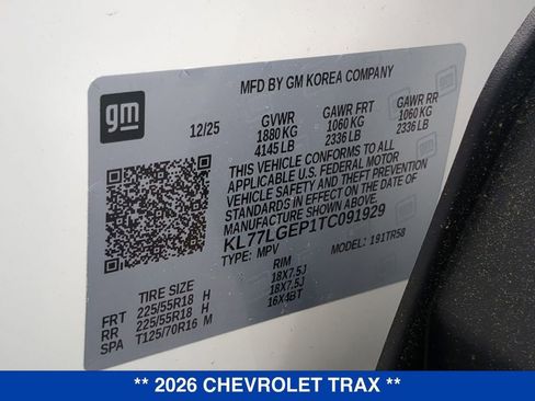 New 2026 Chevrolet Trax RS w/ Driver Confidence Package FWD image 24