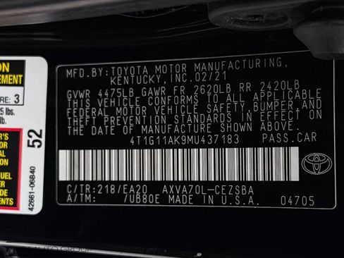 Used 2021 Toyota Camry SE FWD image 25