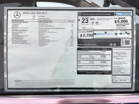 New 2026 Mercedes-Benz GLE 350 GLE 350 image 19