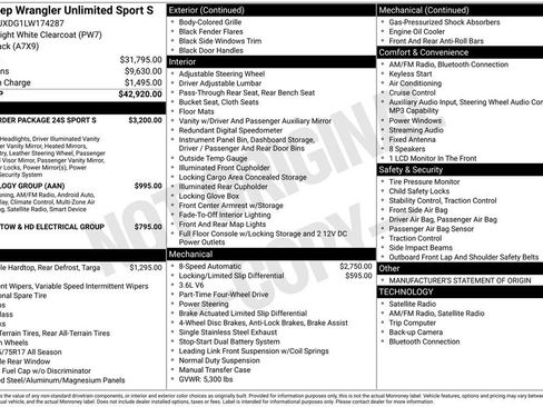 Used 2020 Jeep Wrangler Unlimited Sport AWD/4WD image 6