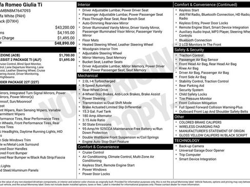 Used 2021 Alfa Romeo Giulia Ti w/ Nero Edizione image 2