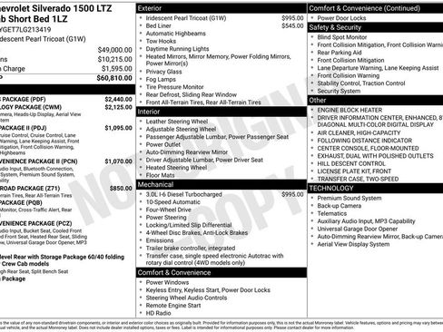 Used 2020 Chevrolet Silverado 1500 LTZ w/ LTZ Plus Package AWD/4WD image 41