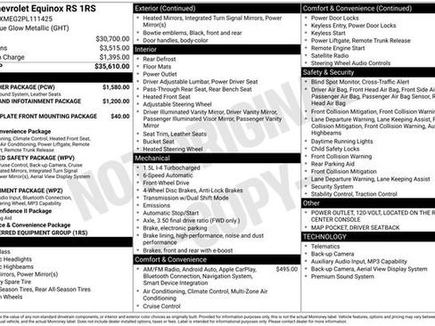 Used 2023 Chevrolet Equinox RS w/ RS Leather Package FWD image 7
