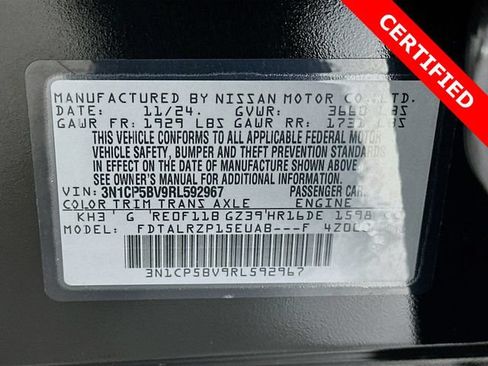 Certified 2024 Nissan Kicks S FWD image 30